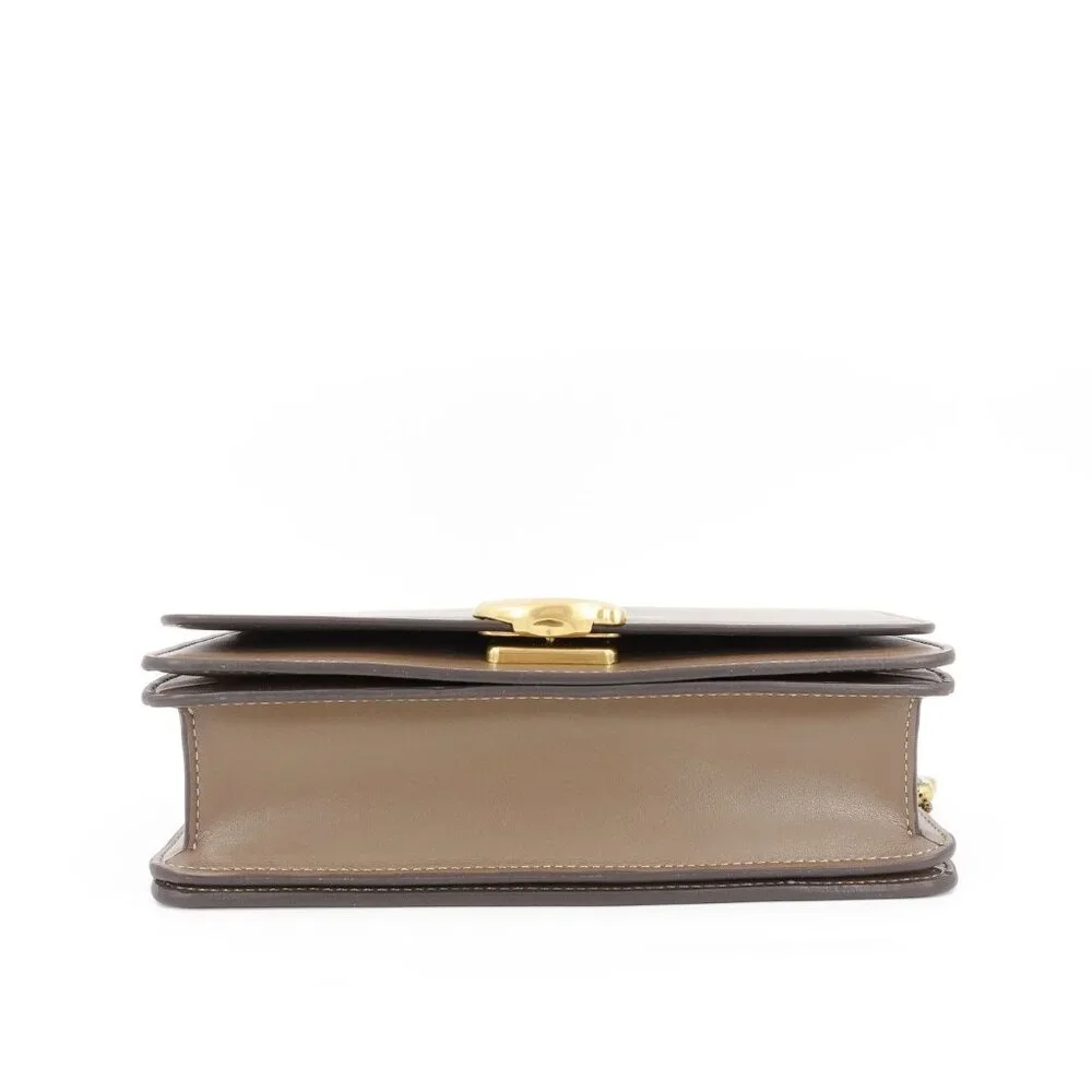 Coach Bandit Leather Shoulder Bag Dark Stone Gray OS